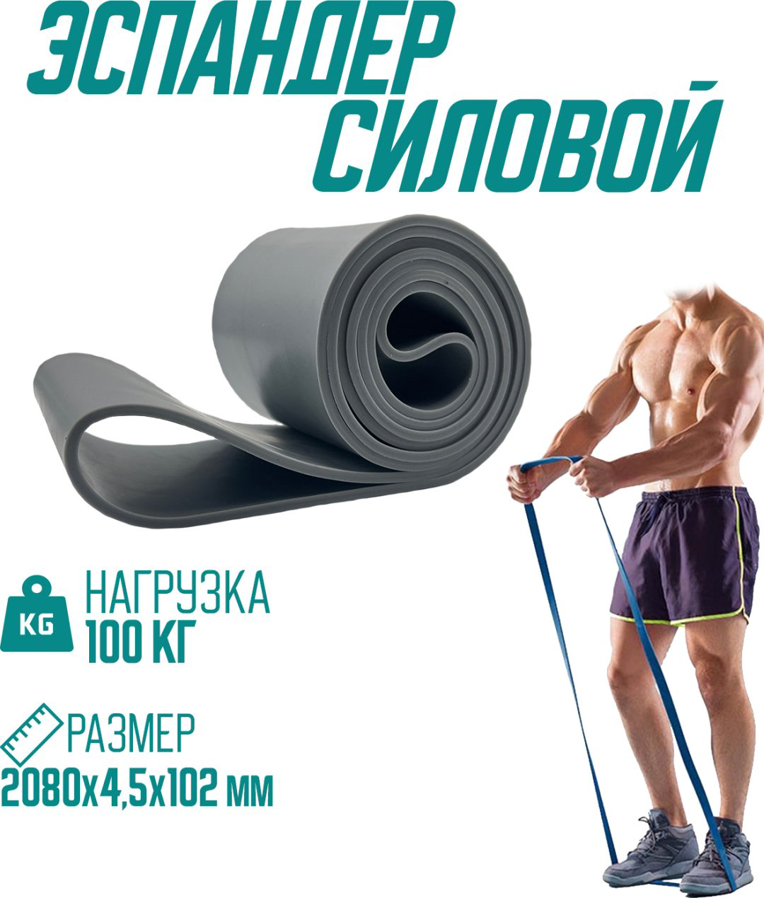 Эспандер Лента Sportleader 1 шт 100 кг купить,NaN