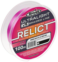 Леска Minoga плетеная RX4MUL100-0117 0.117 мм розовый