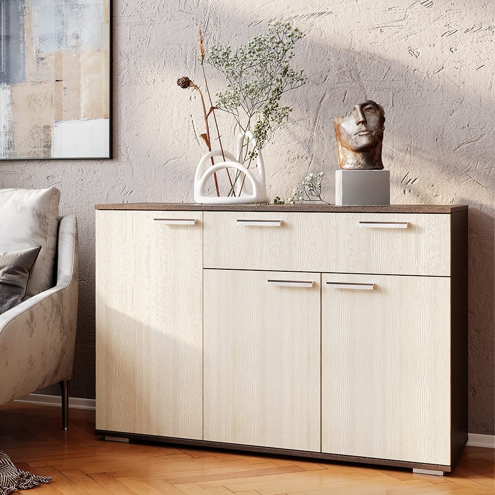 Комод BTS Стандарт, 120x46x86.8 см, бежевый, темно-коричневый купить,NaN