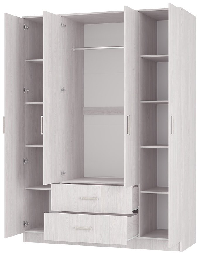 Распашной шкаф BTS Титан, 160x221.6х61 см, белый - ForteMarket Распашной шкаф BTS Титан, 160x221.6х61 см, белый купить,NaN