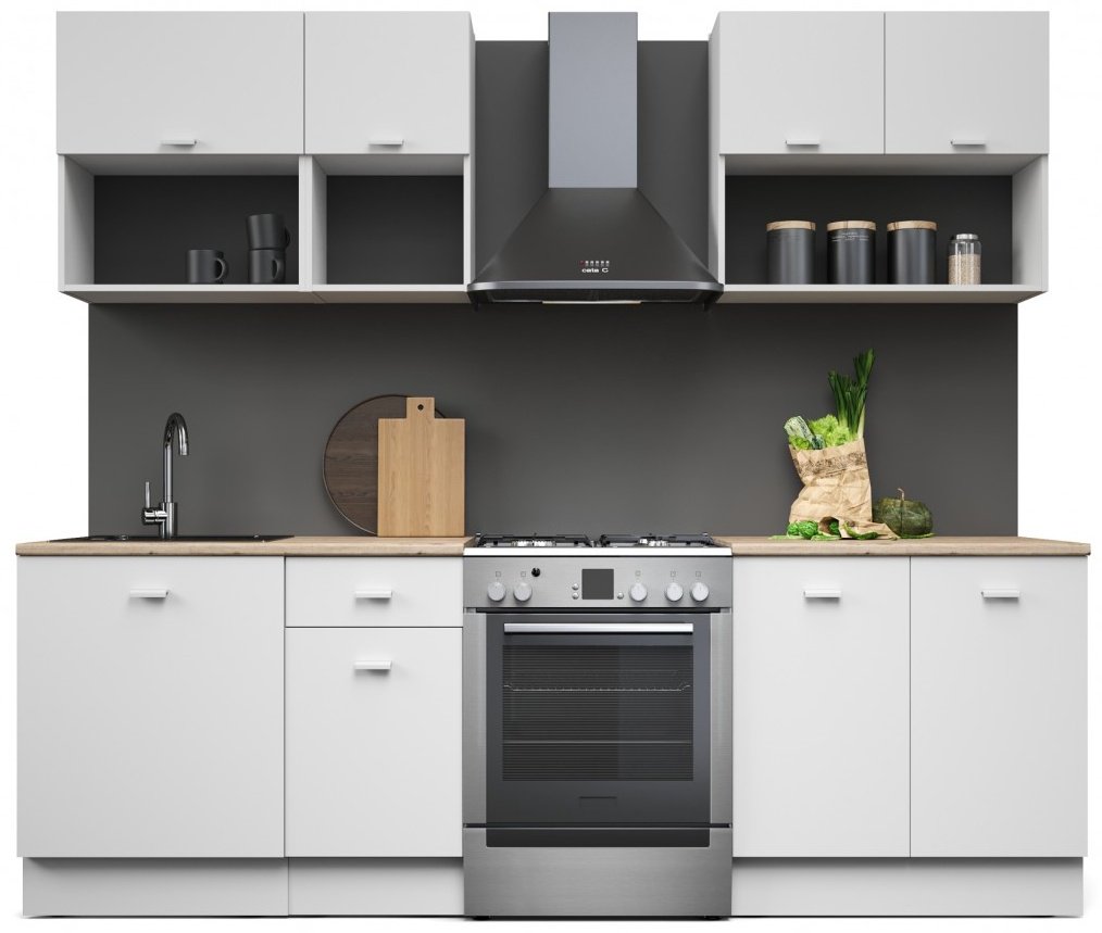Кухонный гарнитур IMPERIAL Изида, 200x213х60 см, ЛДСП, белый - ForteMarket Кухонный гарнитур IMPERIAL Изида, 200x213х60 см, ЛДСП, белый купить,NaN