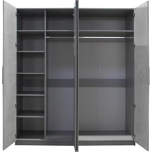 Распашной шкаф Пинскдрев Скарлетт, Н00104689, 190x220х64 см, серый, светло серый купить,NaN