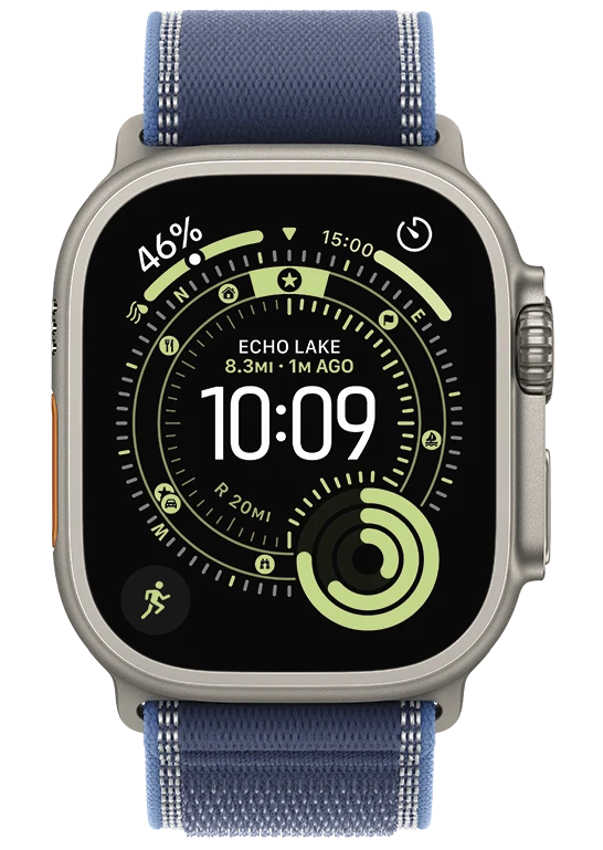 Ремешок Apple для Apple Watch 49mm Trail Loop M/L MFT74ZM/A Titanium Blue купить,NaN