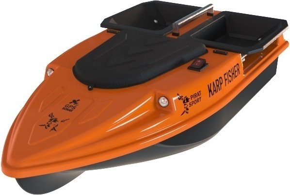 Прикормочный кораблик Fisher Pirat GPS оранжевый купить,NaN