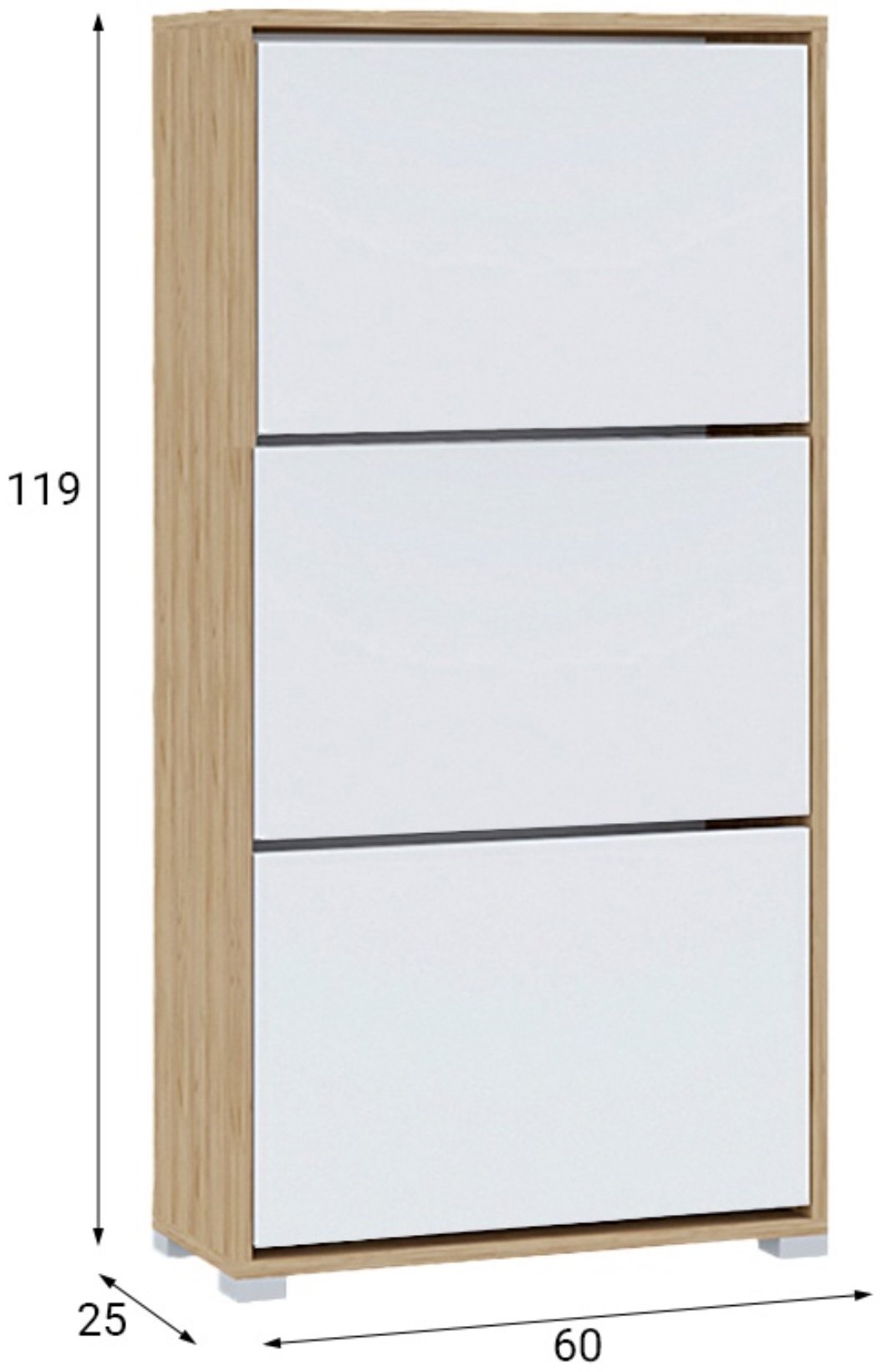 Тумба для обуви 60x25x119 см, ЛДСП купить,NaN