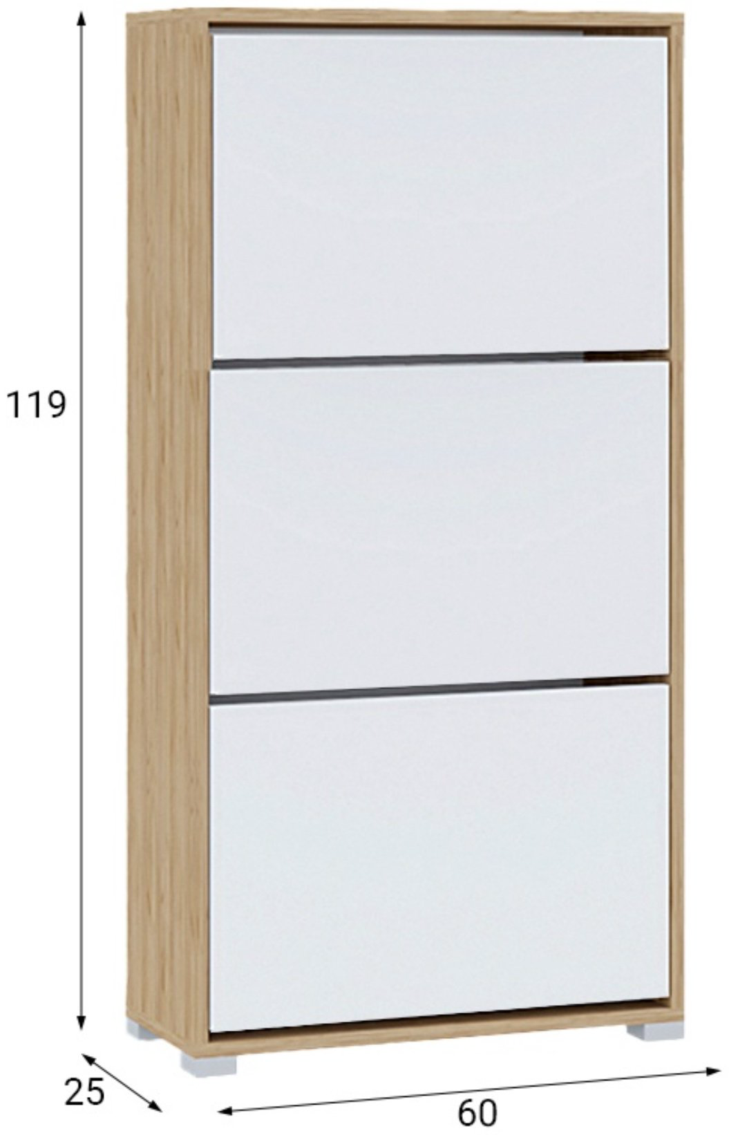 Тумба для обуви 60x25x119 см, ЛДСП купить,NaN
