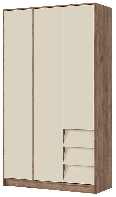 Распашной шкаф Стендмебель Рейн, 120x210х50 см, белый, светло-коричневый купить,NaN