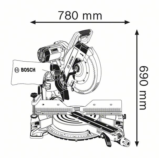 Торцовочная пила Bosch GCM 12 GDL - ForteMarket Торцовочная пила Bosch GCM 12 GDL купить,0