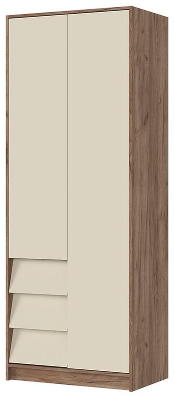 Распашной шкаф Стендмебель Рейн, 80x210х50 см, белый, коричневый купить,NaN