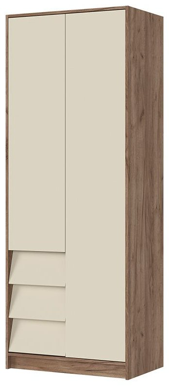 Распашной шкаф Стендмебель Рейн, 80x210х50 см, белый, коричневый купить,NaN