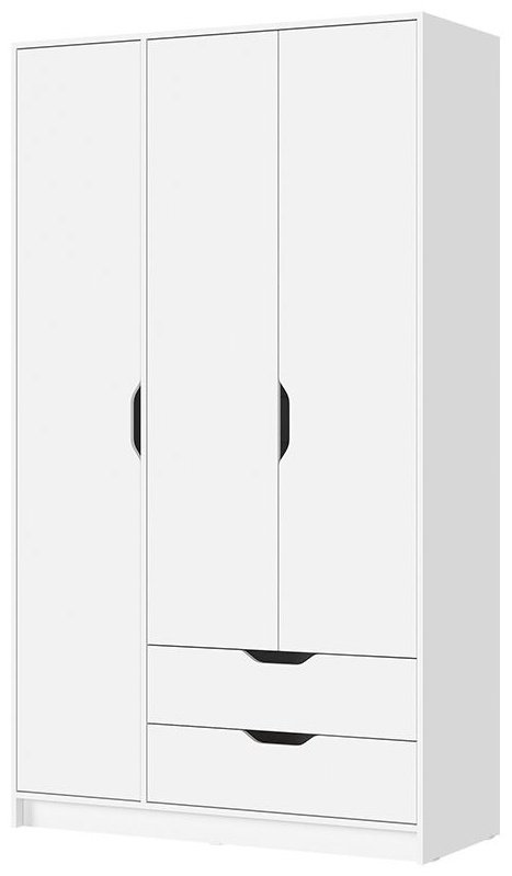 Распашной шкаф Стендмебель Руна, 120x210х50 см, белый купить,NaN