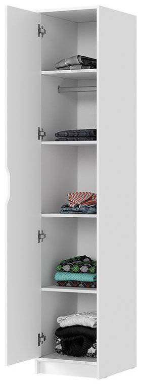 Шкаф-пенал Стендмебель Руна, 41.6x210х50 см, белый купить,NaN