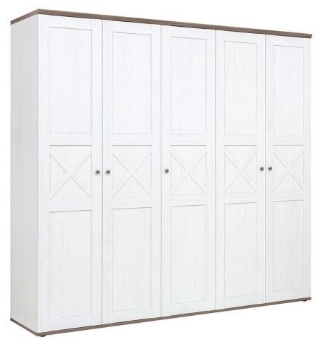 Распашной шкаф Гербор Тина 5Д SZF5D, 242x224х59.5 см, белый купить,NaN