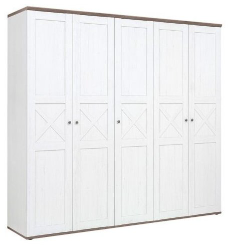 Распашной шкаф Гербор Тина 5Д SZF5D, 242x224х59.5 см, белый купить,NaN