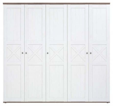 Распашной шкаф Гербор Тина 5Д SZF5D, 242x224х59.5 см, белый купить,NaN