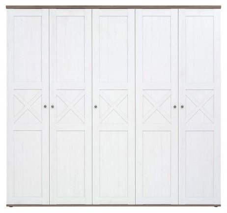 Распашной шкаф Гербор Тина 5Д SZF5D, 242x224х59.5 см, белый купить,NaN