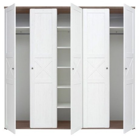 Распашной шкаф Гербор Тина 5Д SZF5D, 242x224х59.5 см, белый купить,NaN