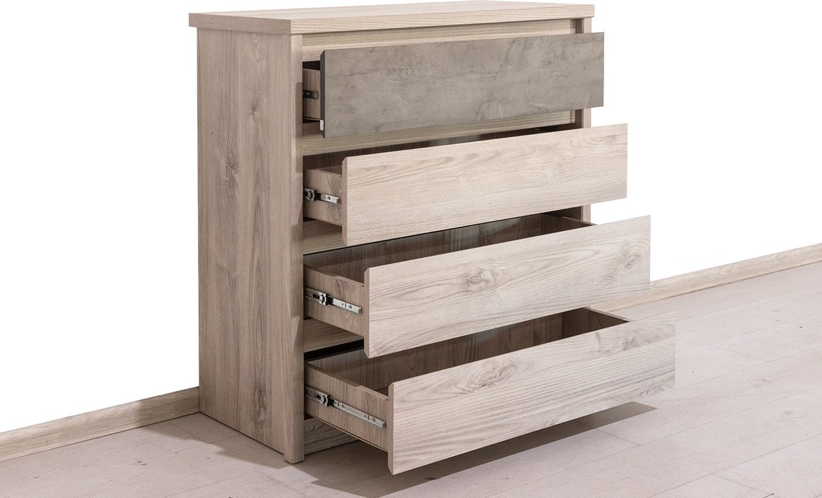 Детский комод АНРЭКС Джаз 4S 00050161, 86.8x40.3x95.2 см, светло-коричневый купить,NaN