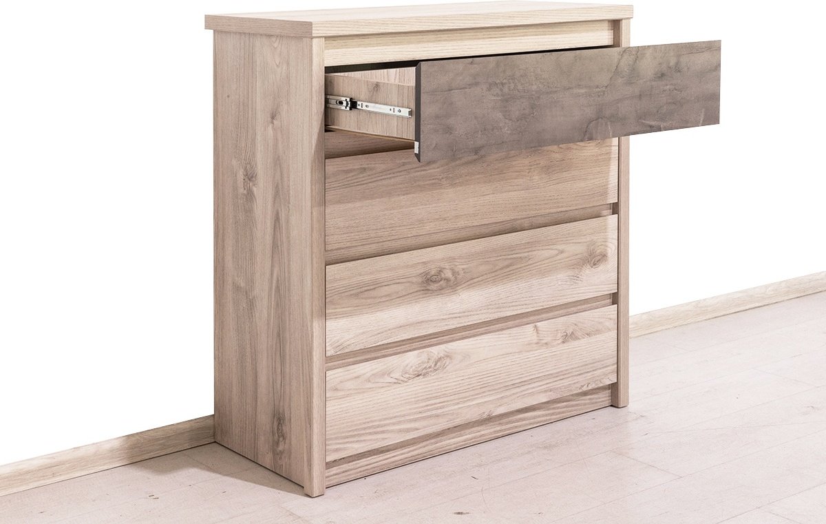 Детский комод АНРЭКС Джаз 4S 00050161, 86.8x40.3x95.2 см, светло-коричневый купить,NaN