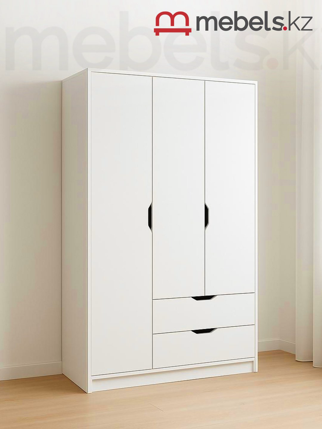 Распашной шкаф Mebels.kz Руна, 120x210х50 см, белый купить,NaN
