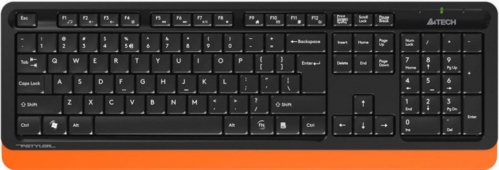 Клавиатура+мышь A4tech Fstyler FG1010 черно-оранжевая купить,0