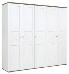 Распашной шкаф Гербор Тина 5Д SZF5D, 242x224х59.5 см, белый