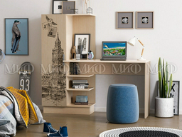 Компьютерный стол МИФ №1, 145x50x135 см, бежевый