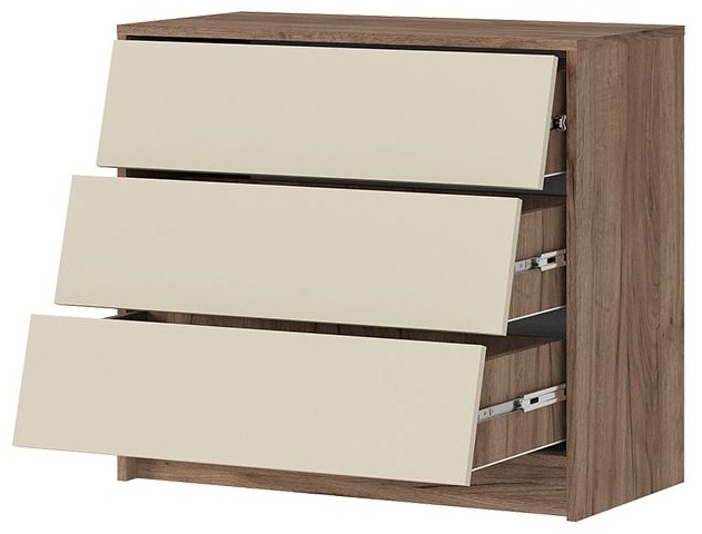Комод Стендмебель Рейн, 80x40x72 см, белый, светло-коричневый купить,NaN