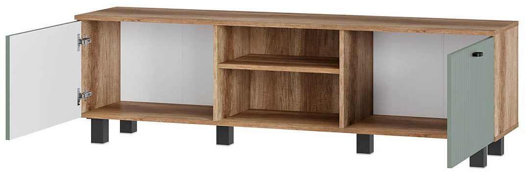 ТВ-тумба напольная BTS Олива, 160.2x48.4x37.6 см, оливковый, светло-коричневый купить,NaN