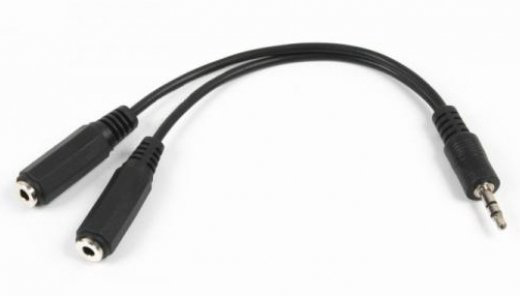Кабель-переходник Cablexpert CCA-415-0.1м черный