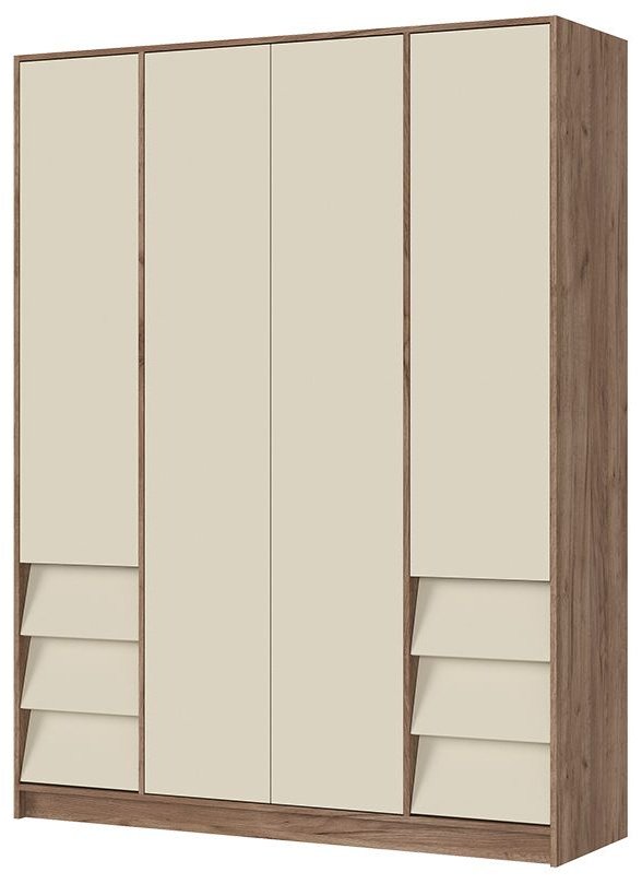Распашной шкаф Стендмебель Рейн, 160x210х50 см, белый, коричневый купить,NaN