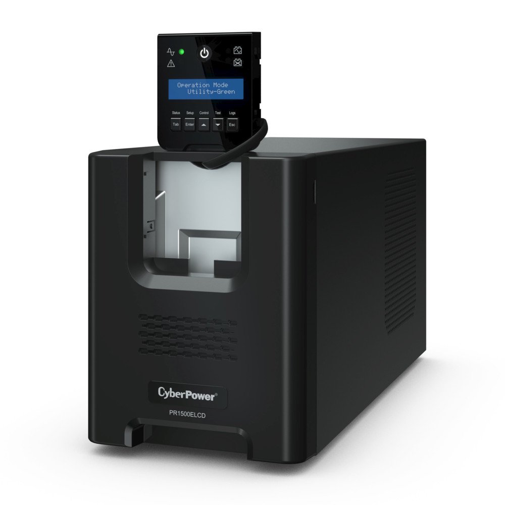 Источник бесперебойного питания CyberPower PR1500ELCD черный купить,NaN