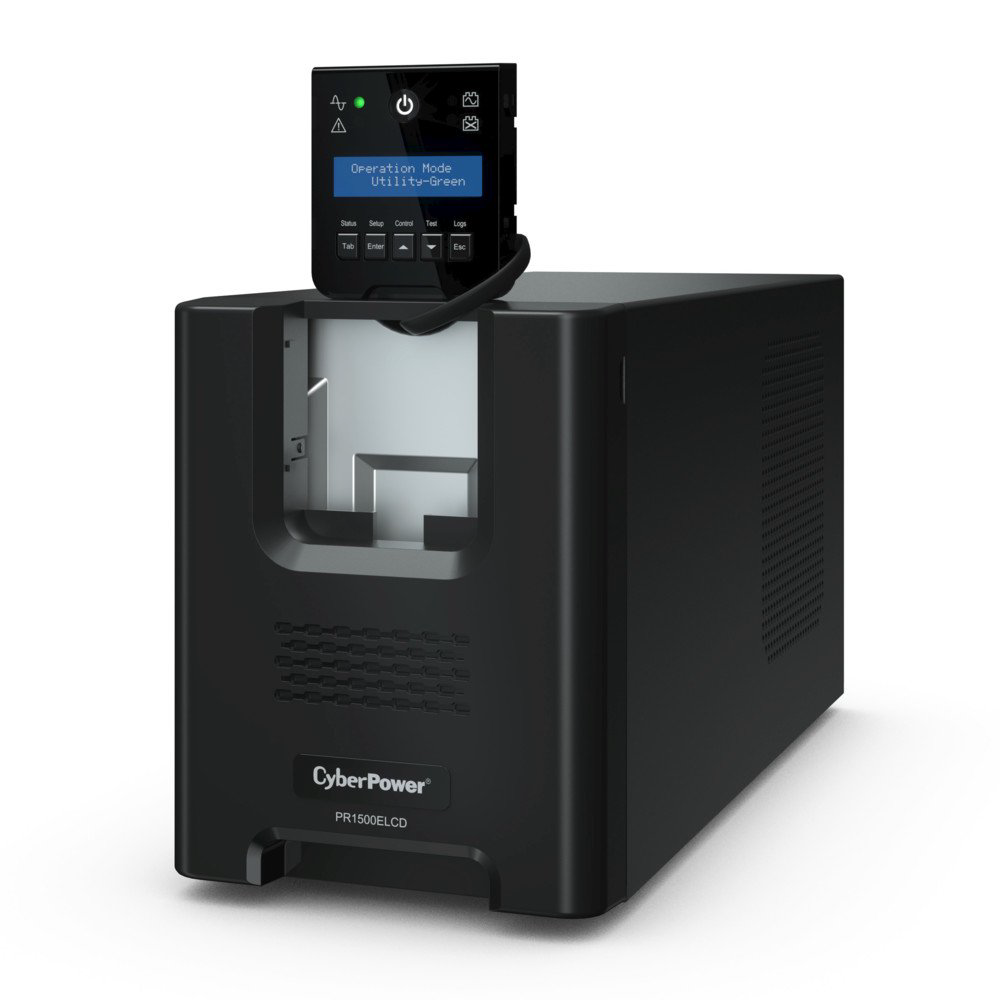 Источник бесперебойного питания CyberPower PR1500ELCD черный купить,NaN