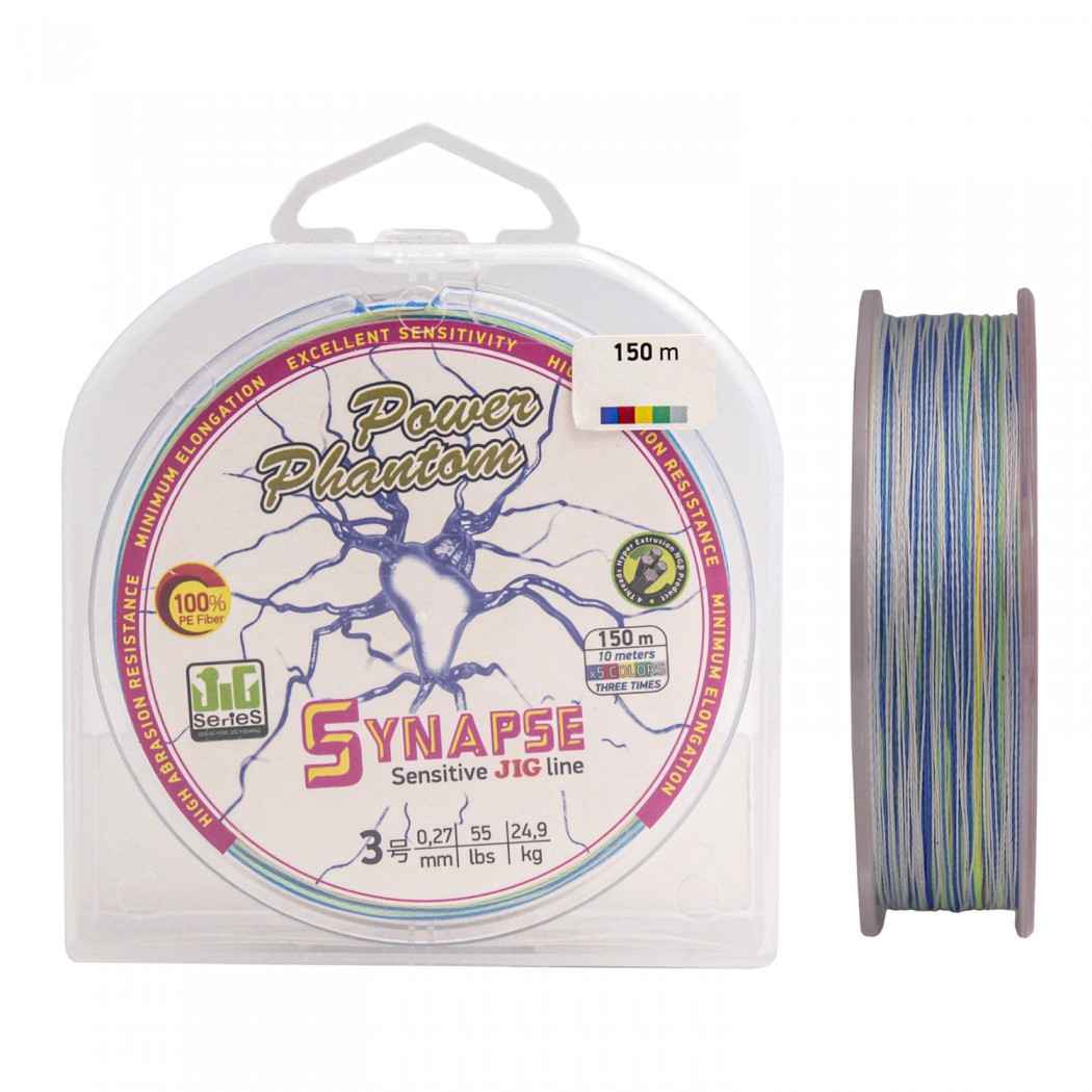 Шнур Power Phantom Synapse PE 150 м 11,3 кг 0,16 мм мультиколор