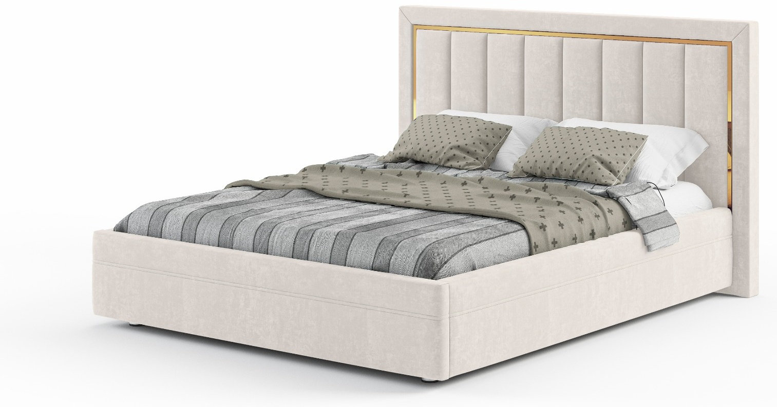 Кровать Мебель Азии Vanessa 200x140х116.5см бежевый купить,NaN
