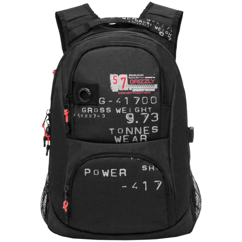 Рюкзак Grizzly 30х42х19см черно-красный купить,NaN