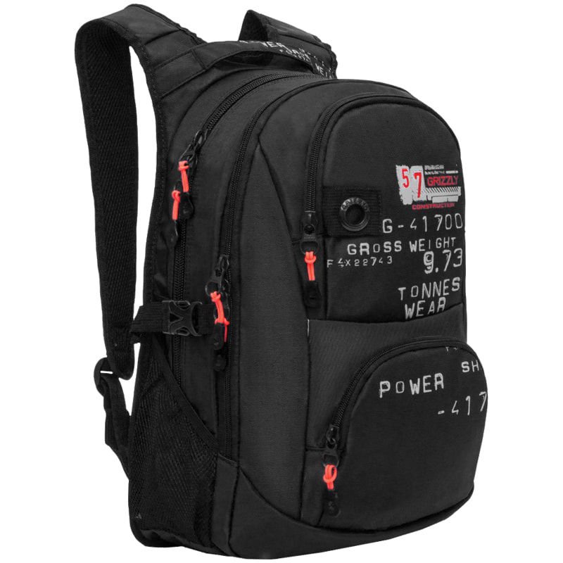 Рюкзак Grizzly 30х42х19см черно-красный купить,NaN
