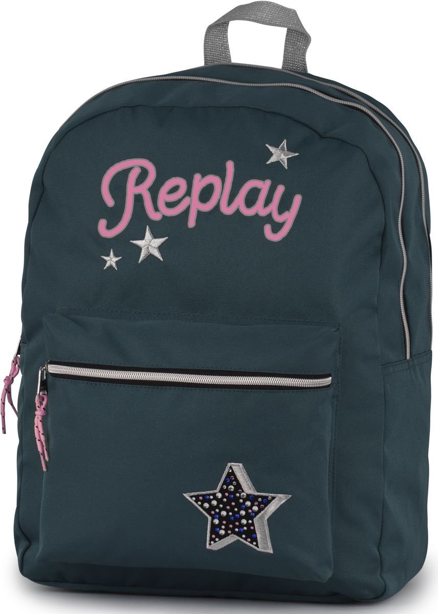 Рюкзак Stationery Team Replay Звезды 43х33х17см графитовый серый купить,NaN