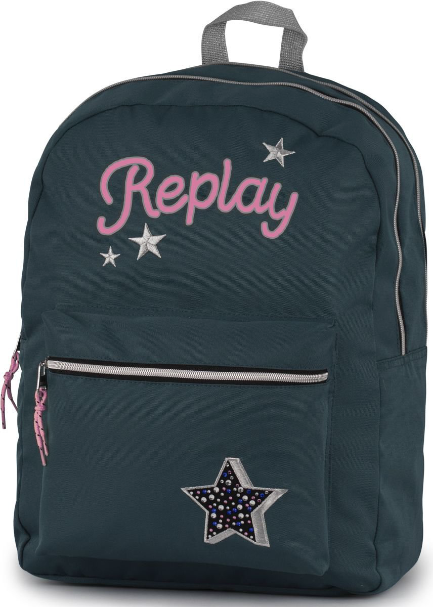 Рюкзак Stationery Team Replay Звезды 43х33х17см графитовый серый купить,NaN