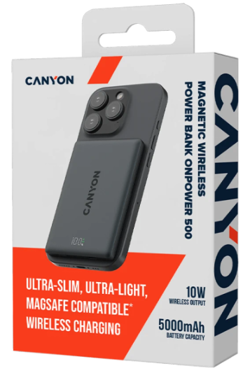 Внешний аккумулятор Canyon OnPower 500 PD20W CNS-CPB510BE 5000 мАч Interstellar Black купить,NaN