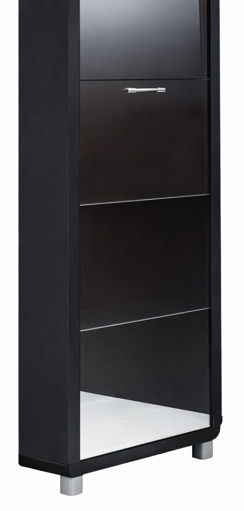 Тумба для обуви Айрон 55x19x141см черный купить,NaN