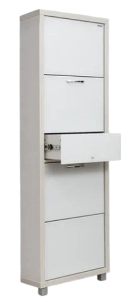 Тумба для обуви Айрон Люкс Плюс 55x19x157см белый купить,NaN