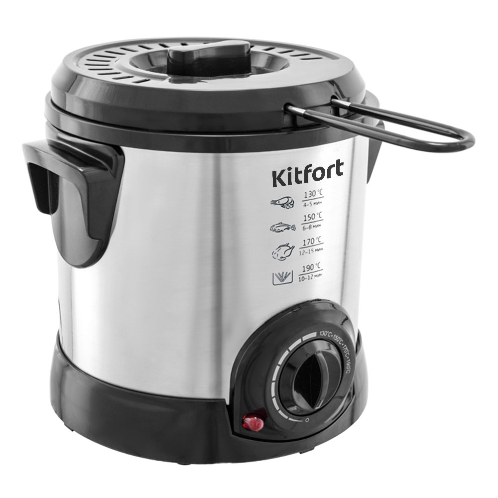 Фритюрница Kitfort KT-2009 серебристая купить,0