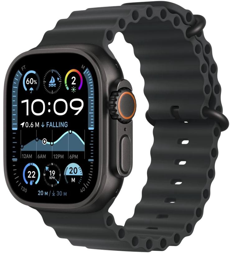 Ремешок Apple для Apple Watch 49mm Ocean Band MYPD3ZM/A Black