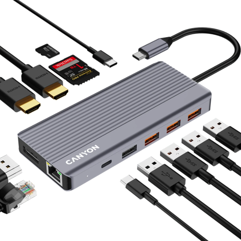USB Hub Сanyon DS-16 CNS-TDS16 Grey