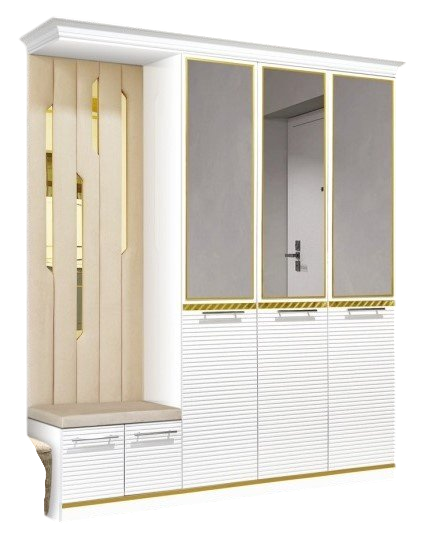 Шкаф-прихожая Elegant Филида 192х48х220см белый купить,NaN