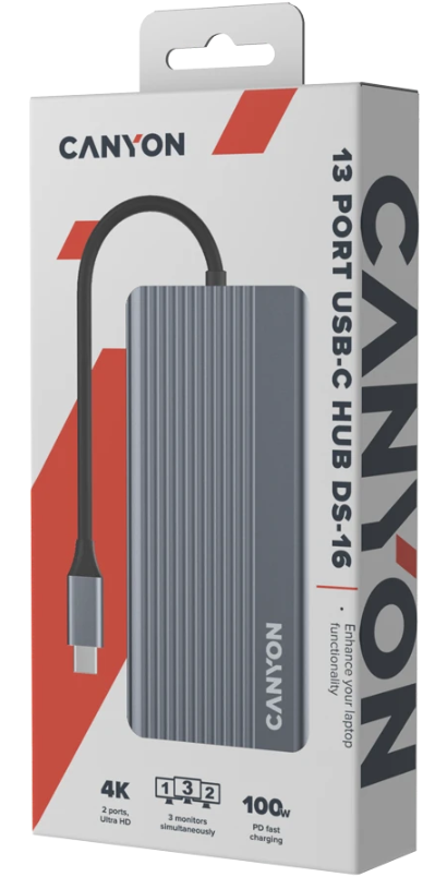 USB Hub Сanyon DS-16 CNS-TDS16 Grey купить,40493