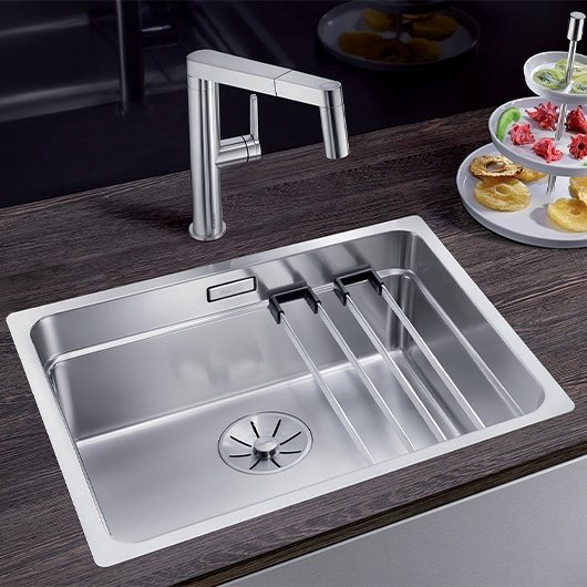 Кухонная мойка Blanco Etagon 500-IF 54х44х19 см, нержавеющая сталь, тон серебристый купить,454975