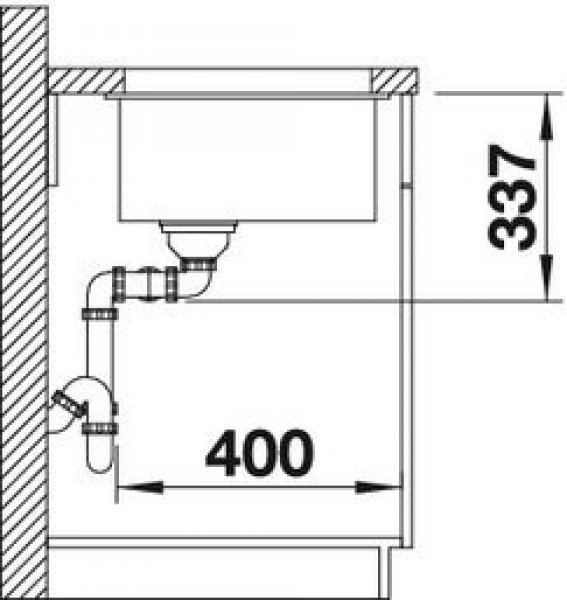 Кухонная мойка Blanco Subline 350-350-U 76х46х20 см, искусственный гранит, тон темная скала купить,405352
