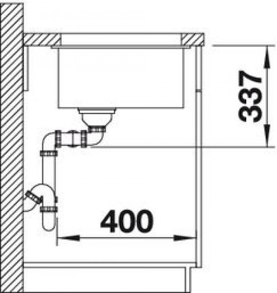 Кухонная мойка Blanco Subline 350-350-U 76х46х20 см, искусственный гранит, тон темная скала купить,405352